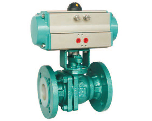 Q641F46气动衬氟球阀